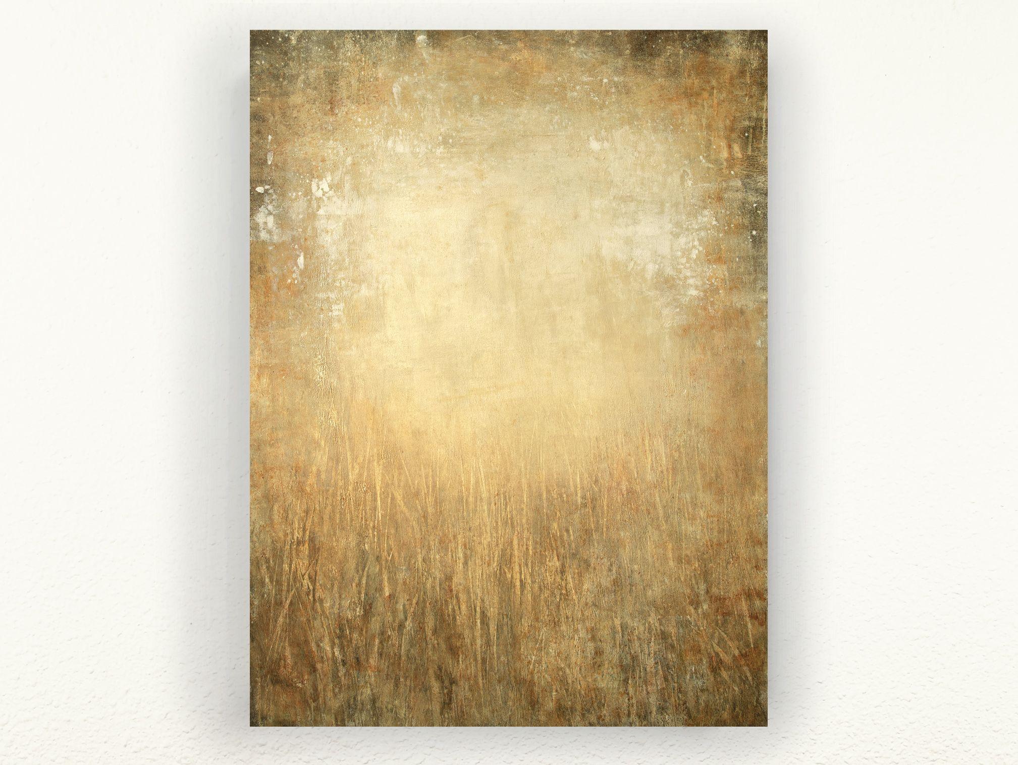 Golden Light 230502 is a minimalist gold and white abstract painting created with palette knives and non traditional tools. These bright paintings are part of my golden fields series which are based on the glowing light of a calm day out in the