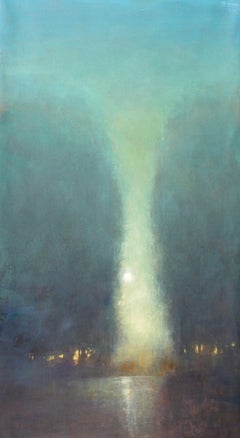 Moonrise Reflections 200110, Painting, Acrylic on Canvas