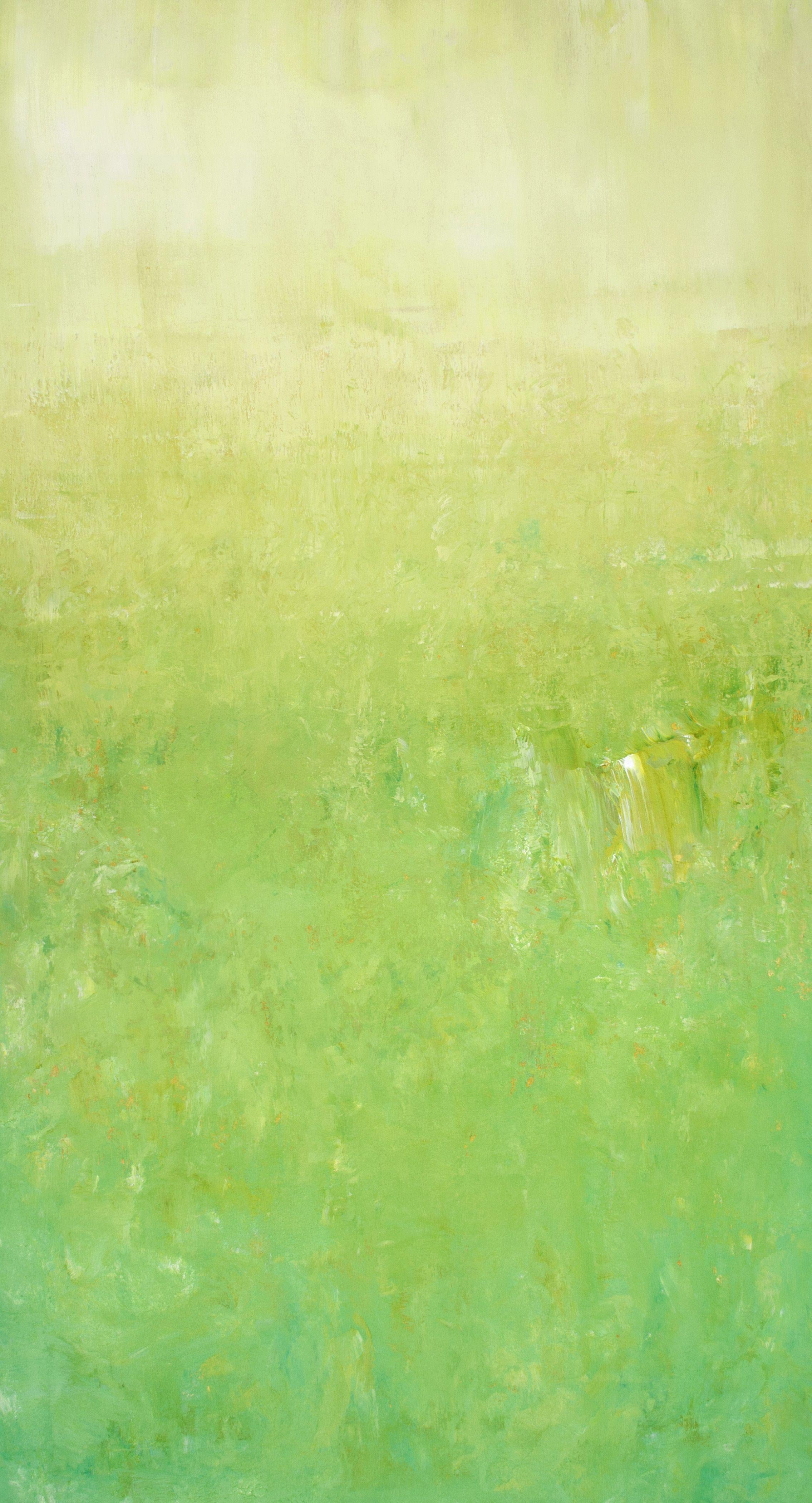 Don Bishop Abstract Painting - Morning Green, Painting, Acrylic on Canvas