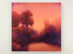 Pink Sunset 221009, Painting, Acrylic on Canvas