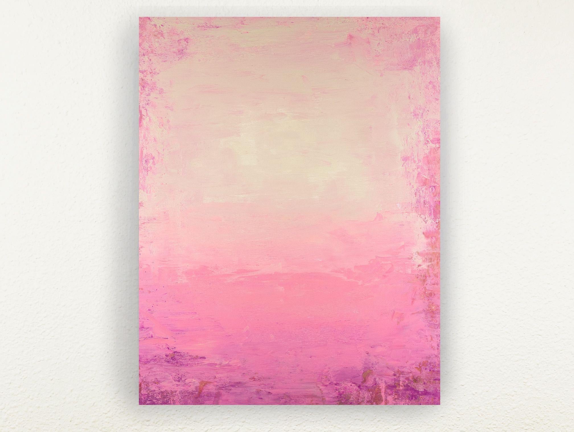 Soft Magenta 230107, Painting, Acrylic on Canvas - Pink Abstract Painting by Don Bishop