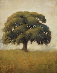 Spring Eichenbaum 220312, Gemälde, Öl auf MDF-Paneel