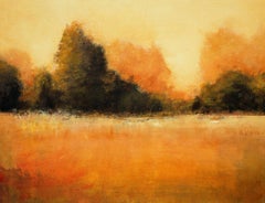 Warm Field Tree Line 6.28, Painting, Acrylic on Canvas