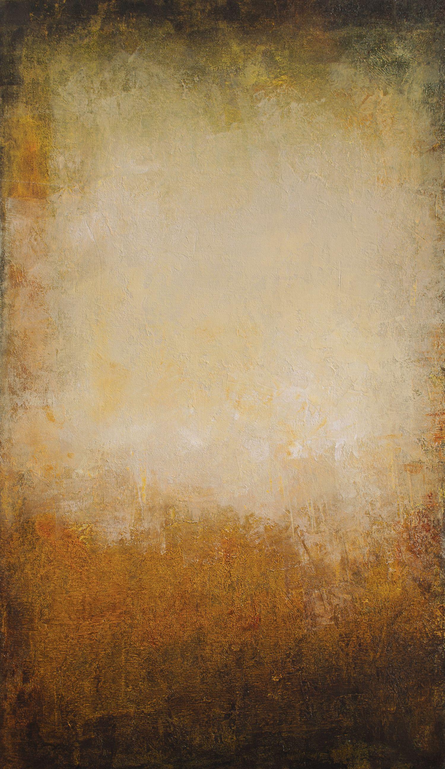 Abstract Painting Don Bishop - Lampe à chaud 210120, peinture, acrylique sur toile