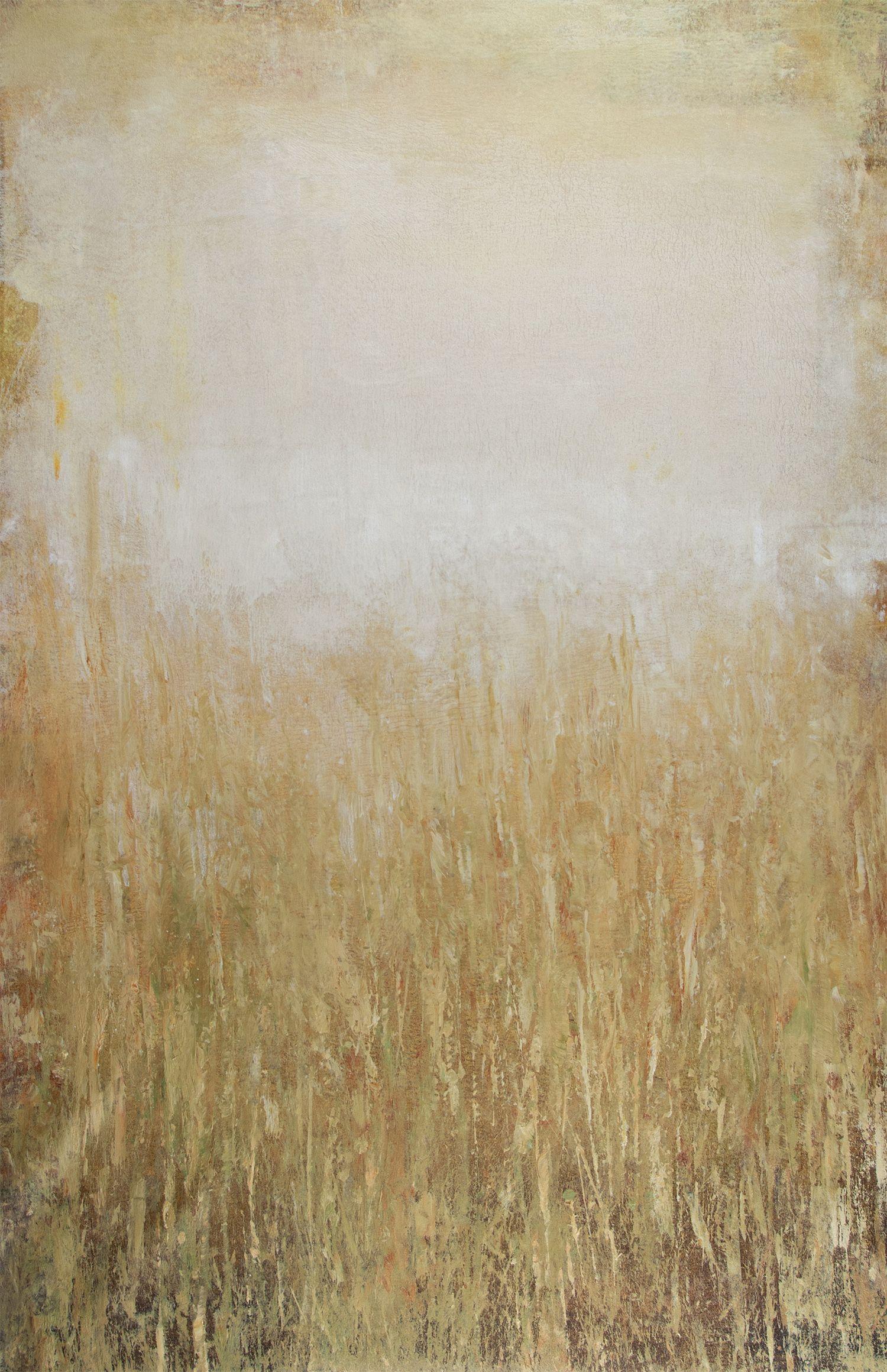 Abstract Painting di Don Bishop - Campo di luce calda 211206, Pittura, Acrilico su tela