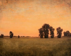 Warmiger Sonnenuntergang 230124, Gemälde, Öl auf Leinwand