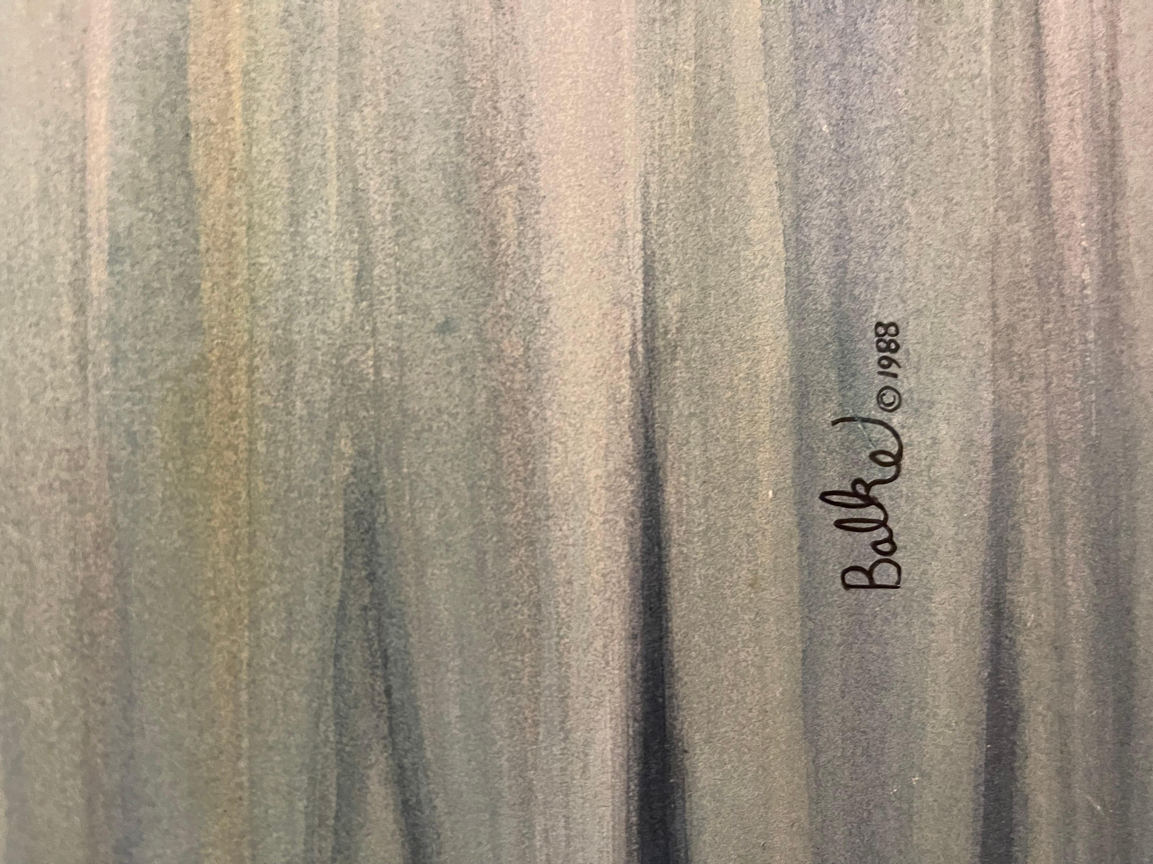 Fine XX secolo Don Blake 1980 Pittura di aironi della Florida costiera in vendita