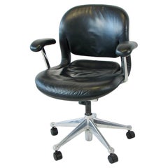 Don Chadwick Bill Stumpf Herman Miller black leather Equa chair
