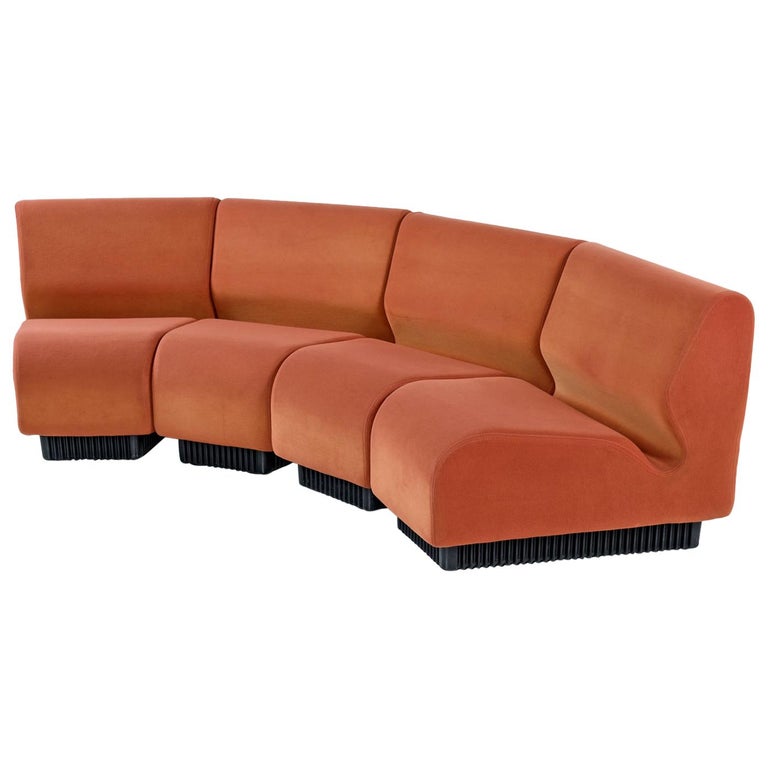 Don Chadwick Modular Curved Wedge, Chadwick Leather Sofa