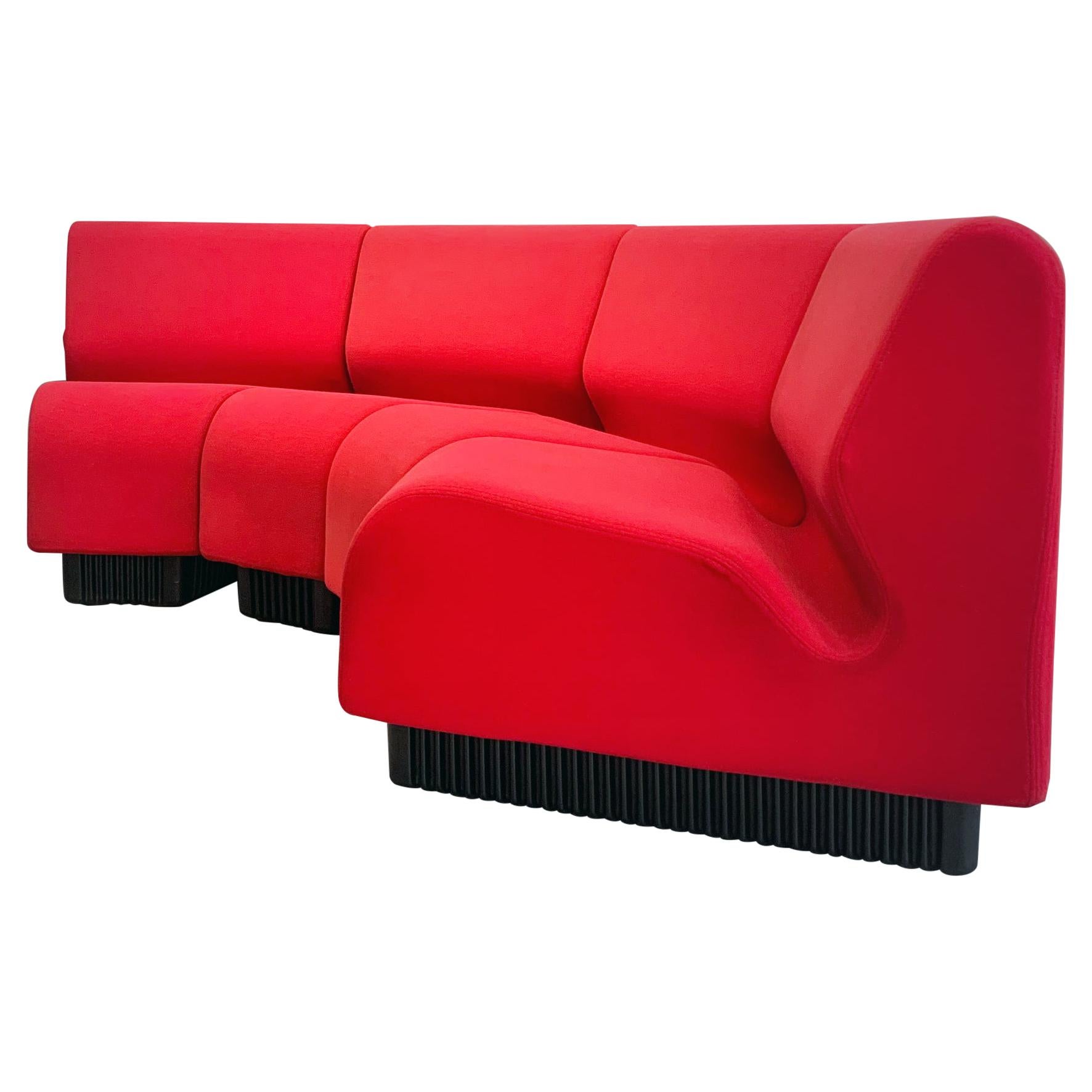 Don Chadwick Modular Sofa Elements Easy Chairs Herman Miller Bright Red Fabric 