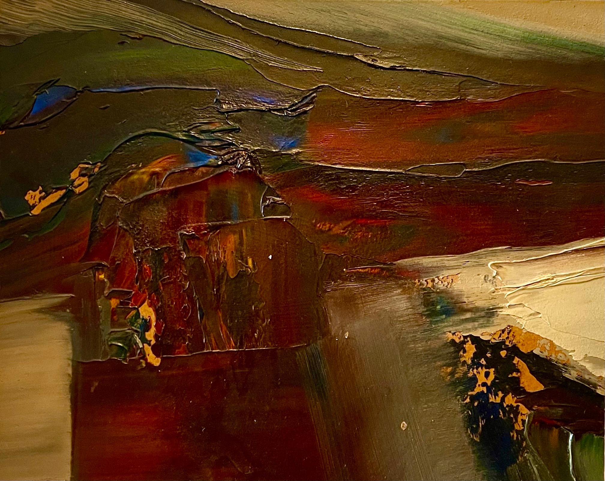 1974 California Bay Area Espressionista astratto in grassetto Pittura ad olio Don Clausen in vendita 1