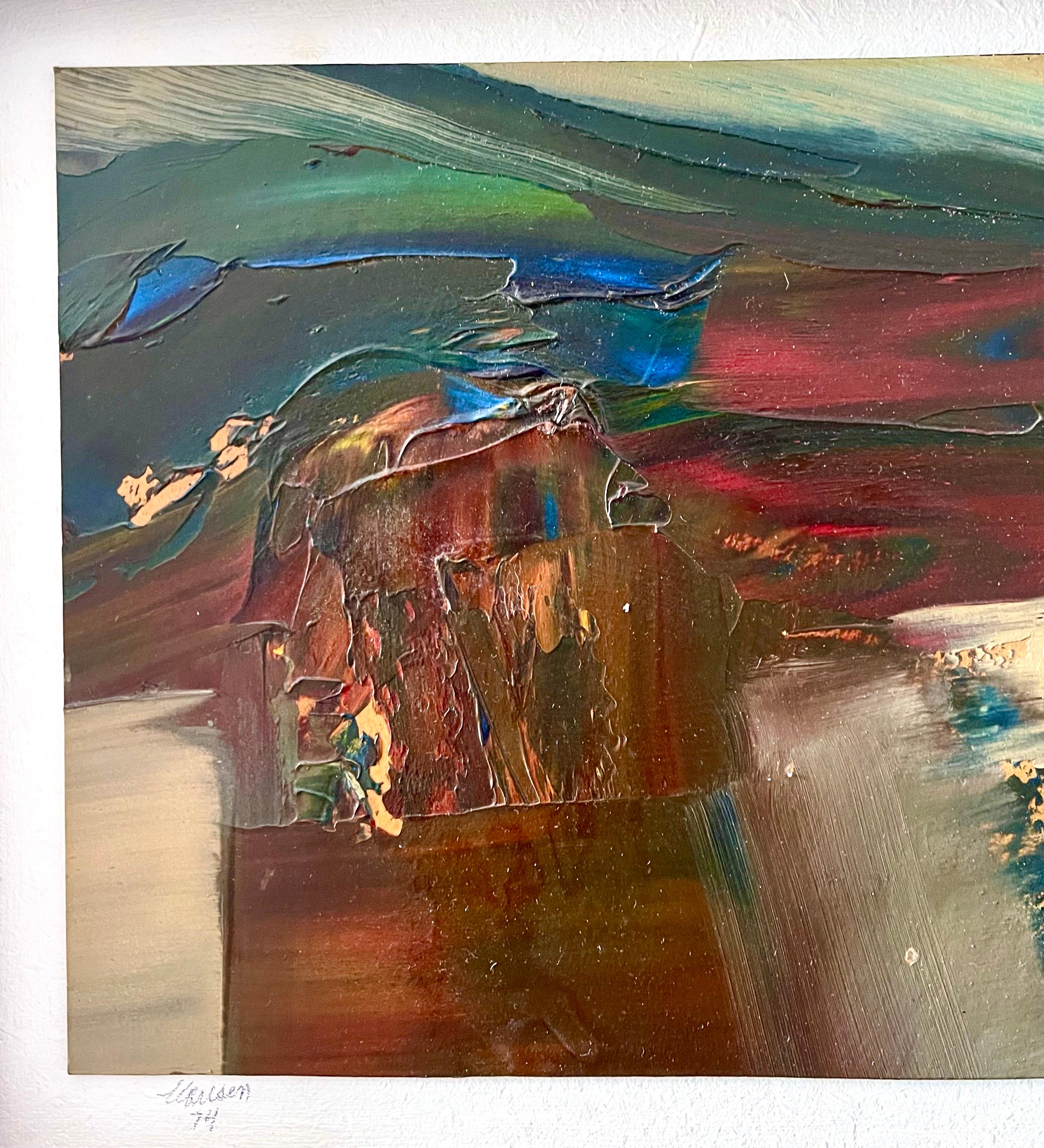 1974 California Bay Area Espressionista astratto in grassetto Pittura ad olio Don Clausen in vendita 3