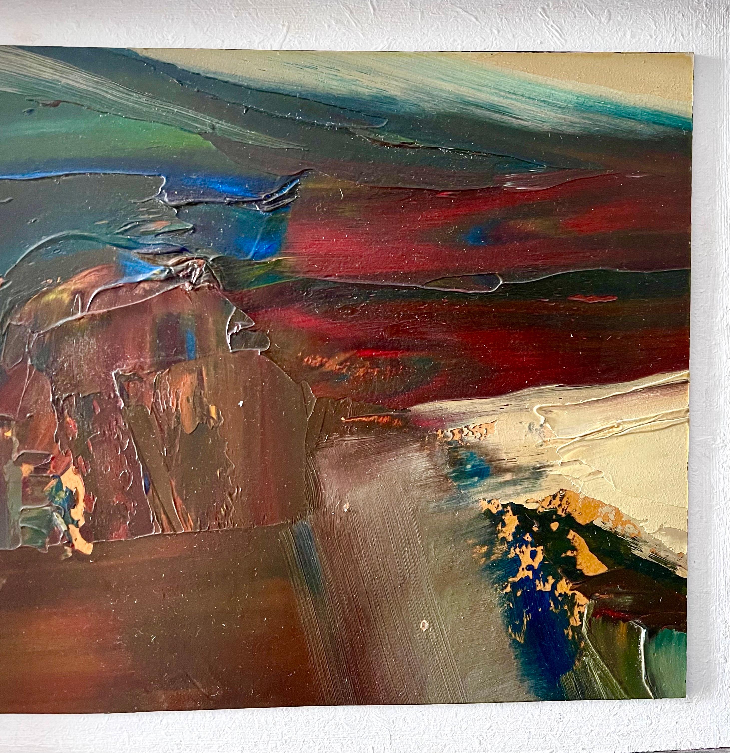1974 California Bay Area Espressionista astratto in grassetto Pittura ad olio Don Clausen in vendita 4