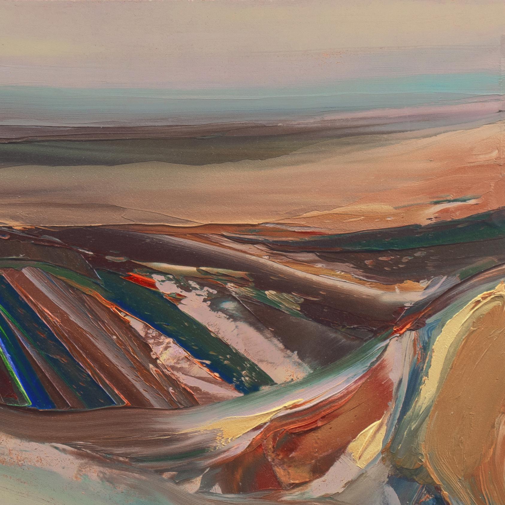 'Paesaggio astratto', California College of Arts and Crafts, Oakland, Thiebaud - Landscape Painting Marrone di Don Clausen