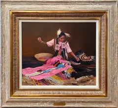"THE SEAMSTRESS" NATIVE AMERICAN GIRL COWBOY ARTISTS OF AMERICA. INDIAN