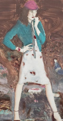 Don Dolan "Rosie Afraid" Monoprint, circa 1980