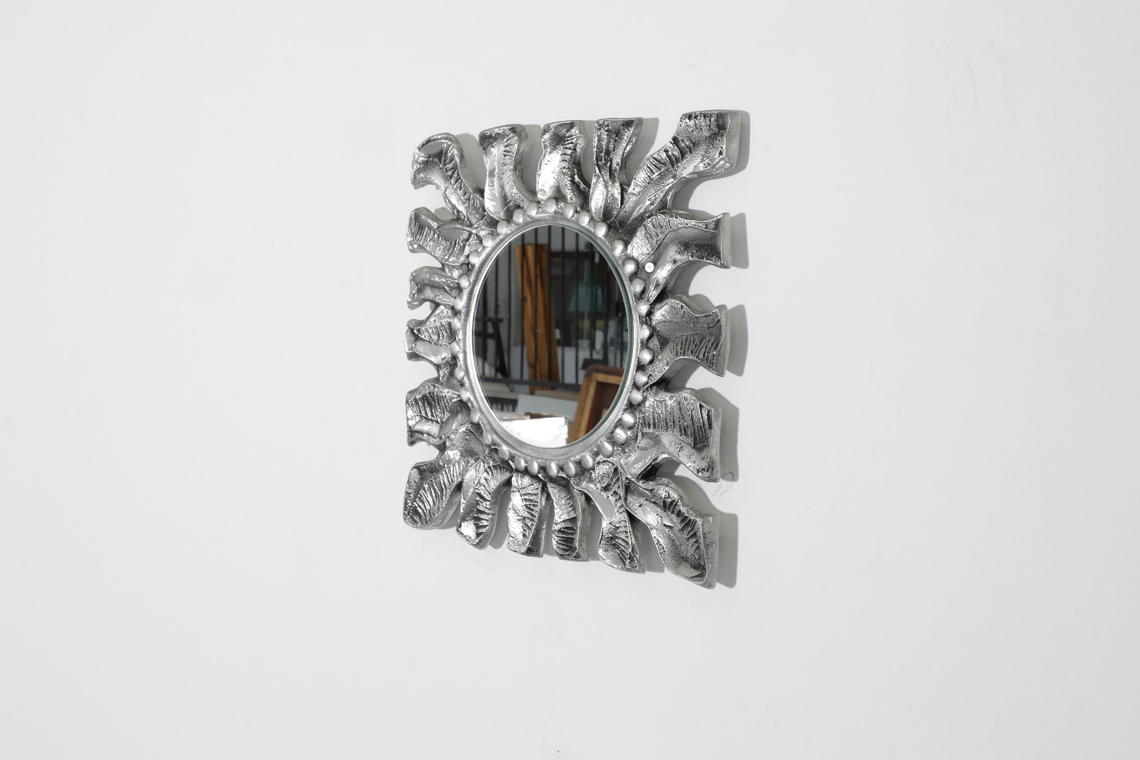 Américain Don Drumm miroir carré Sun Mirror en aluminium en vente
