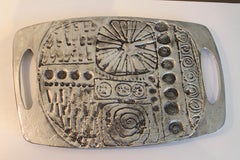 Plateau en métal brutaliste Don Drumm