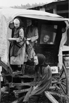 Mennonite Children Playing in Wagon