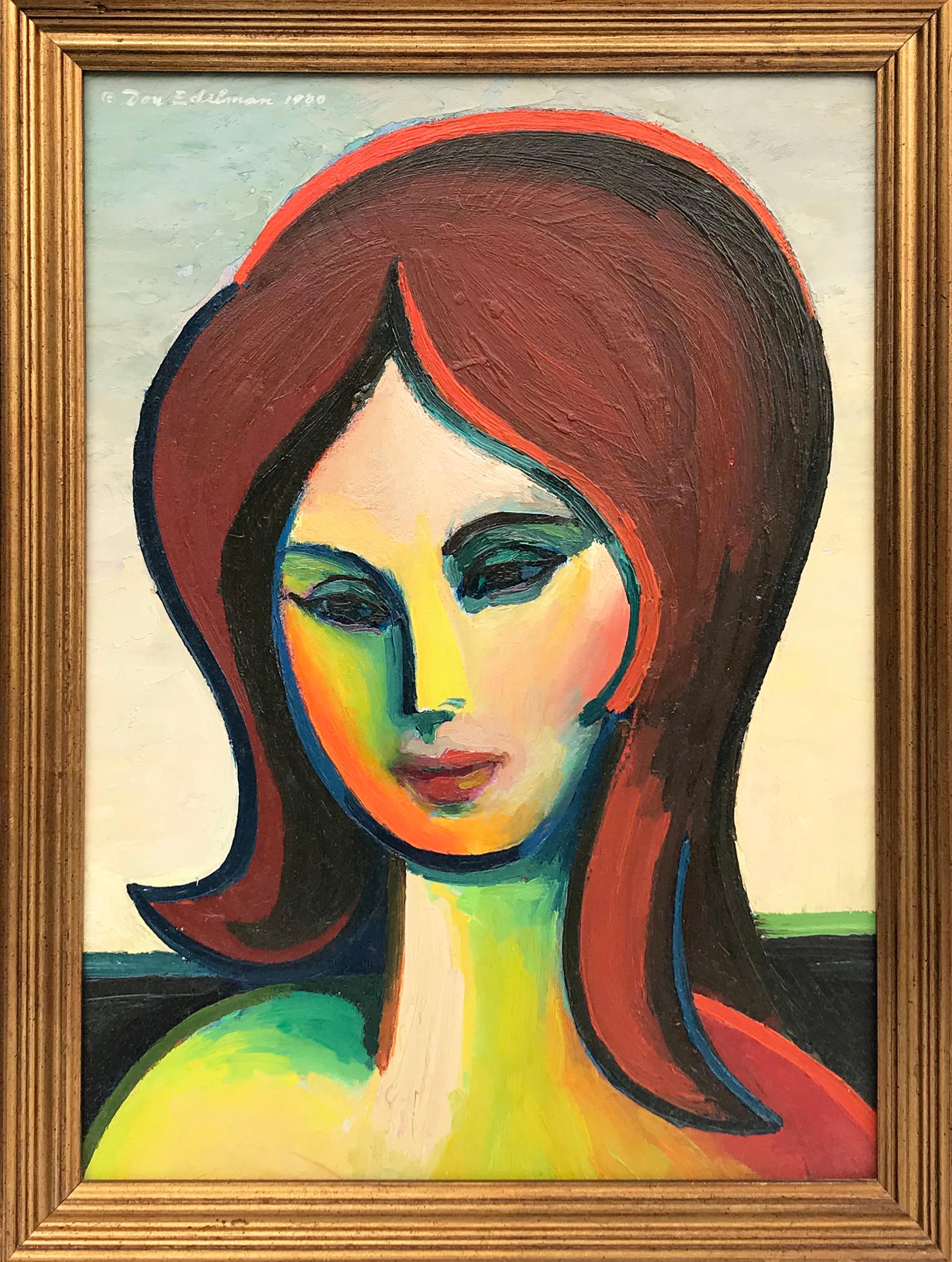 Don Edelman Portrait Painting - Untitled Portrait of a Woman