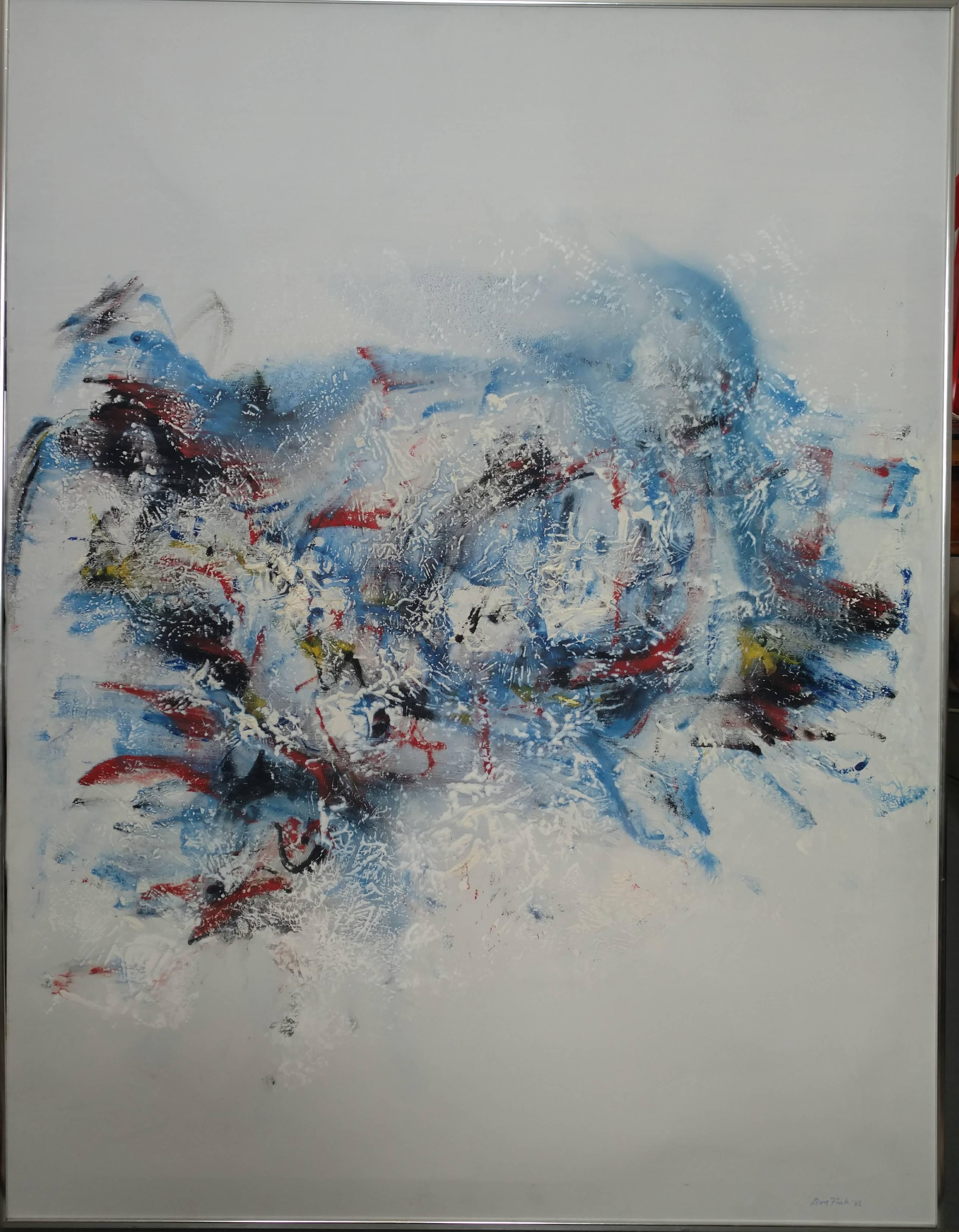 Composizione astratta espressionista senza titolo - Painting di Don Fink
