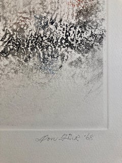 Espressionista astratto americano degli anni '60 Senza titolo Composizione astratta a colori Acquaforte