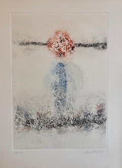 60s American Abstract Expressionist Untitled Abstract Color Composition Etching