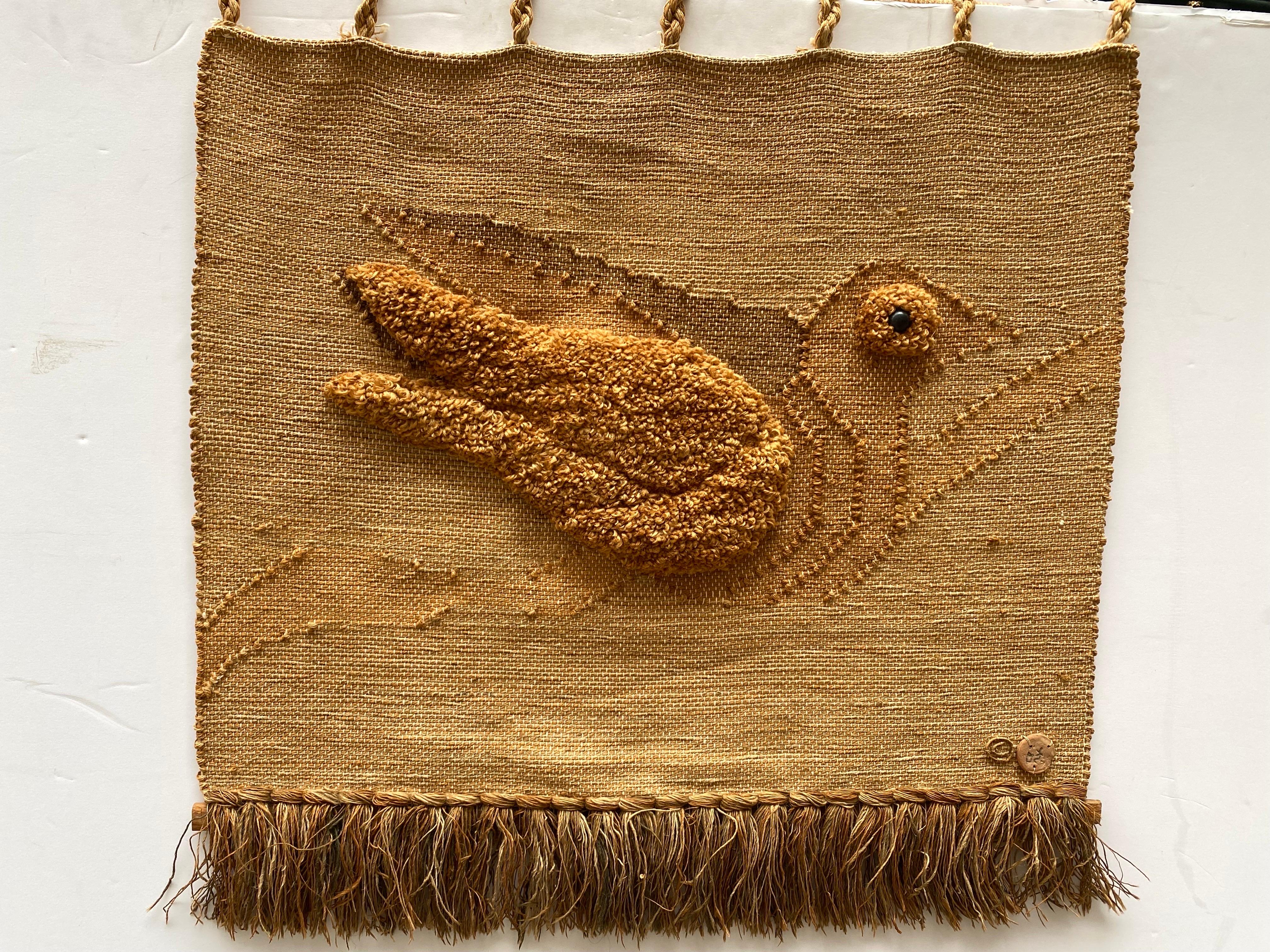 Mid-Century Modern Don Freedman Dove Tapestry
