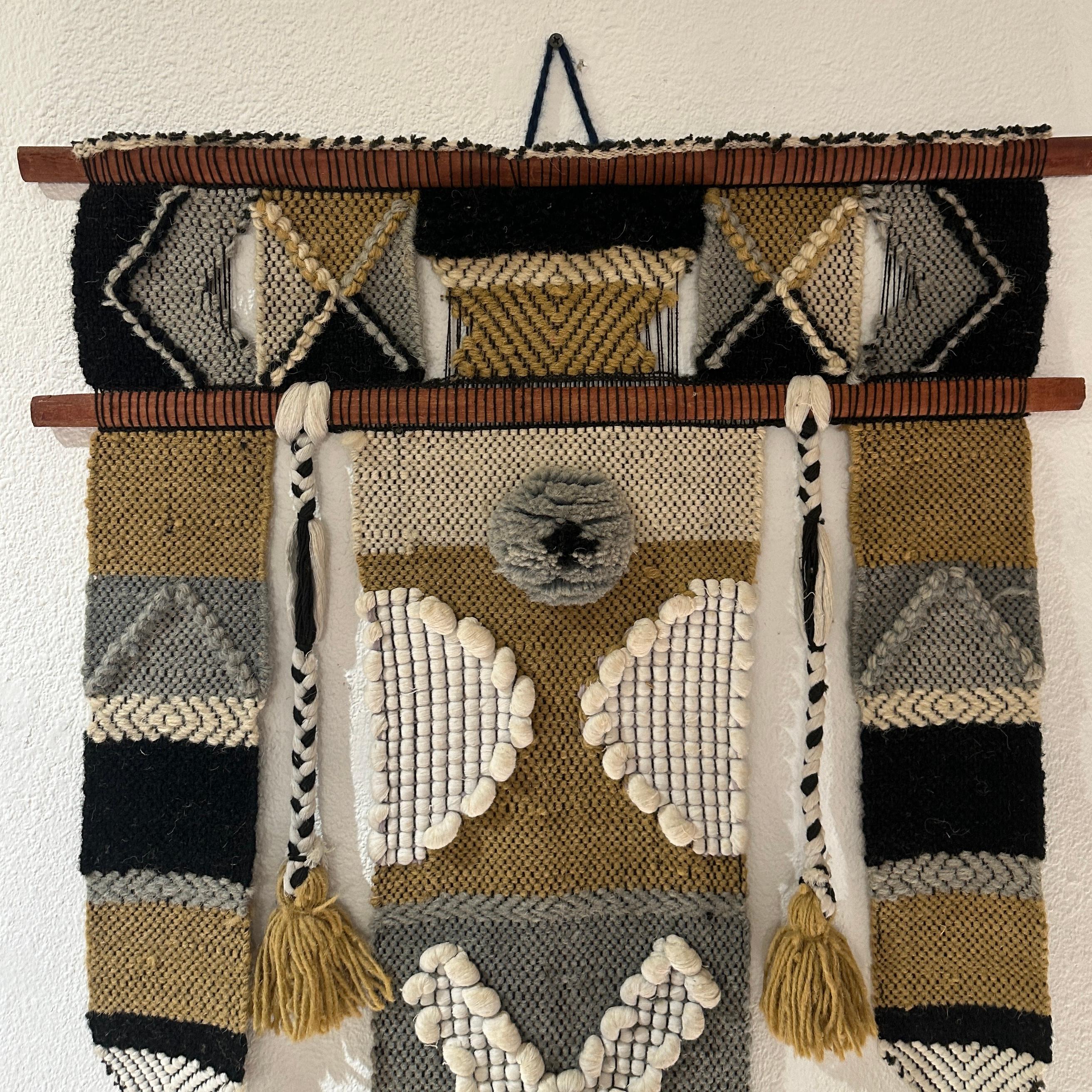 Don Freedman Fiber Art Weaving Wall Decor, ca 1970s 2