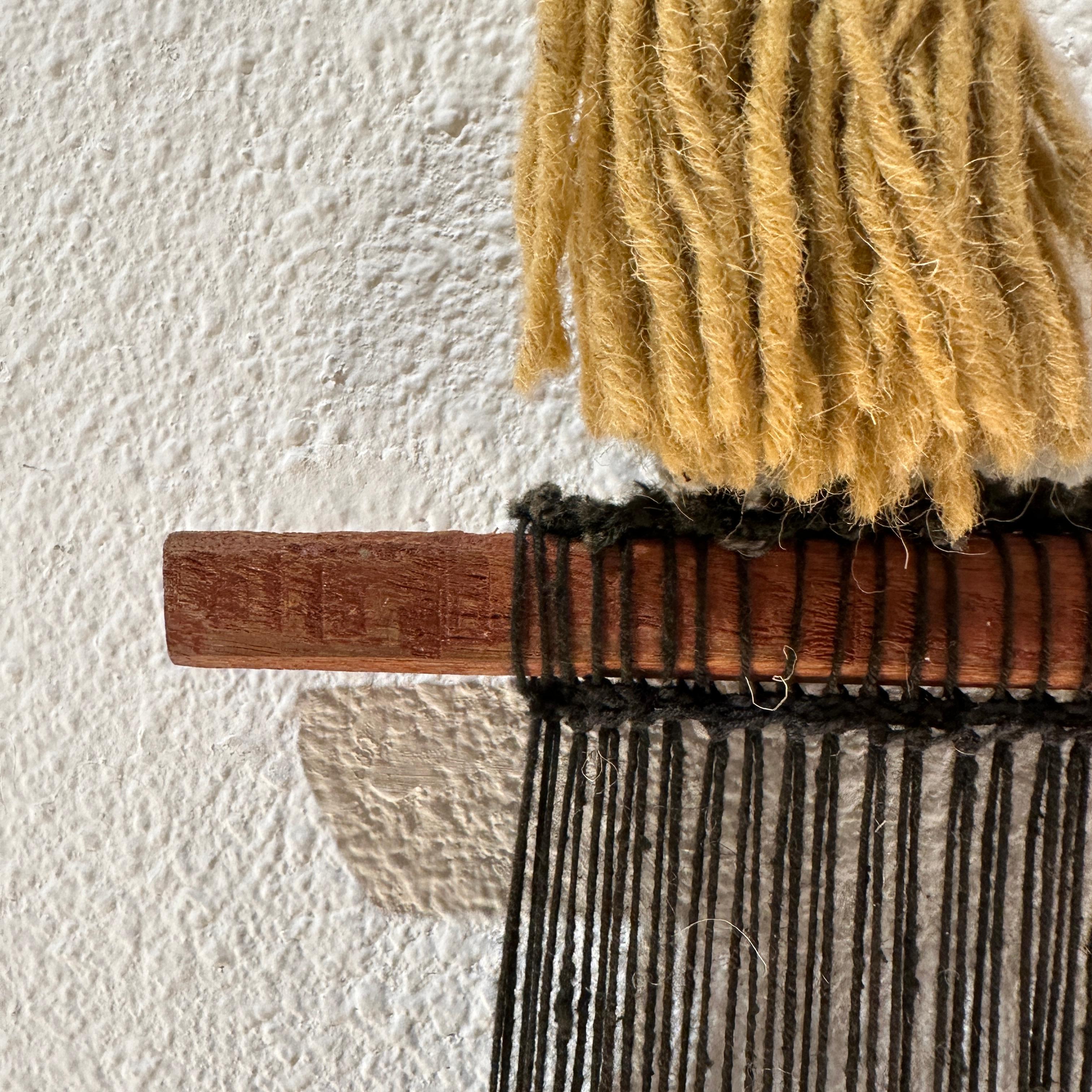 Don Freedman Fiber Art Weaving Wall Decor, ca 1970s 4