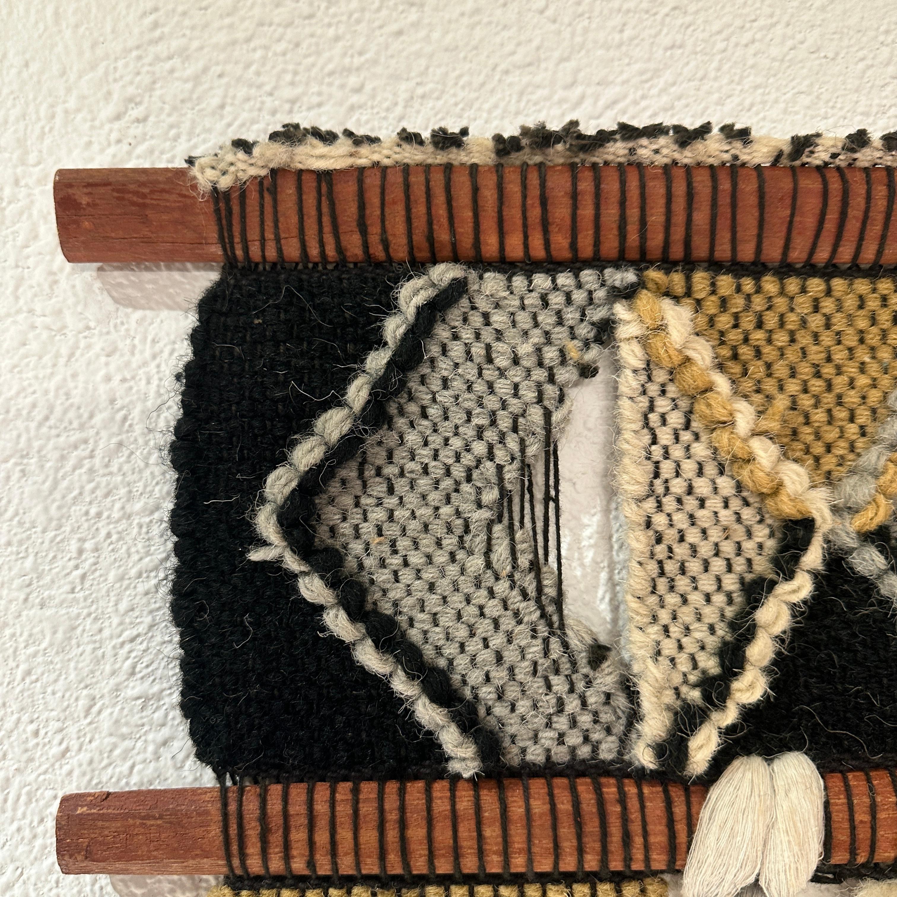 Don Freedman Fiber Art Weaving Wall Decor, ca 1970s 6