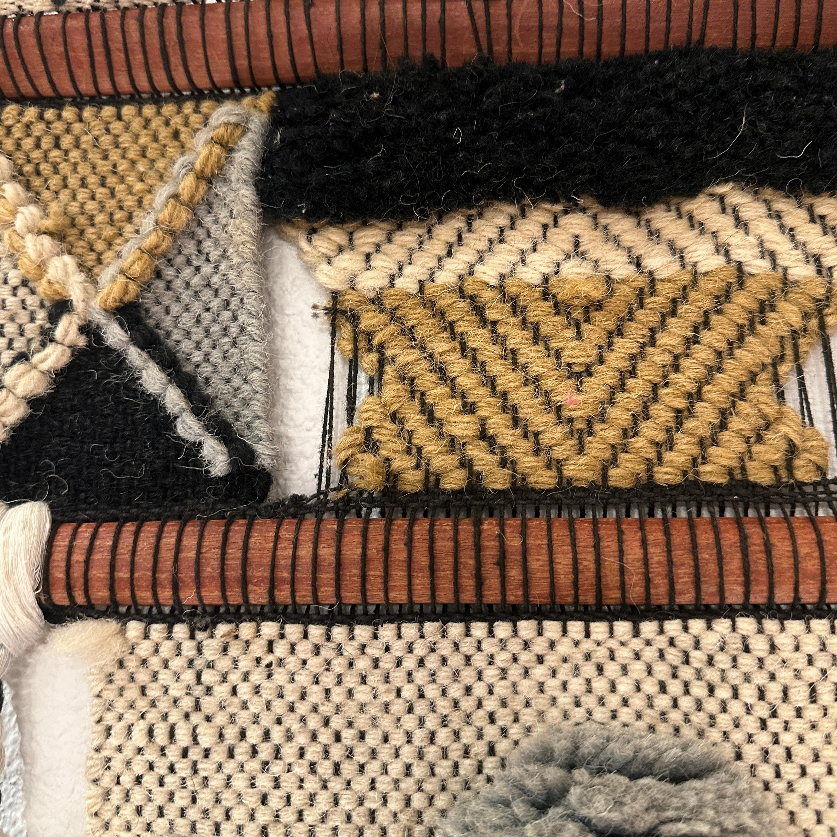 Don Freedman Fiber Art Weaving Wall Decor, ca 1970s 8