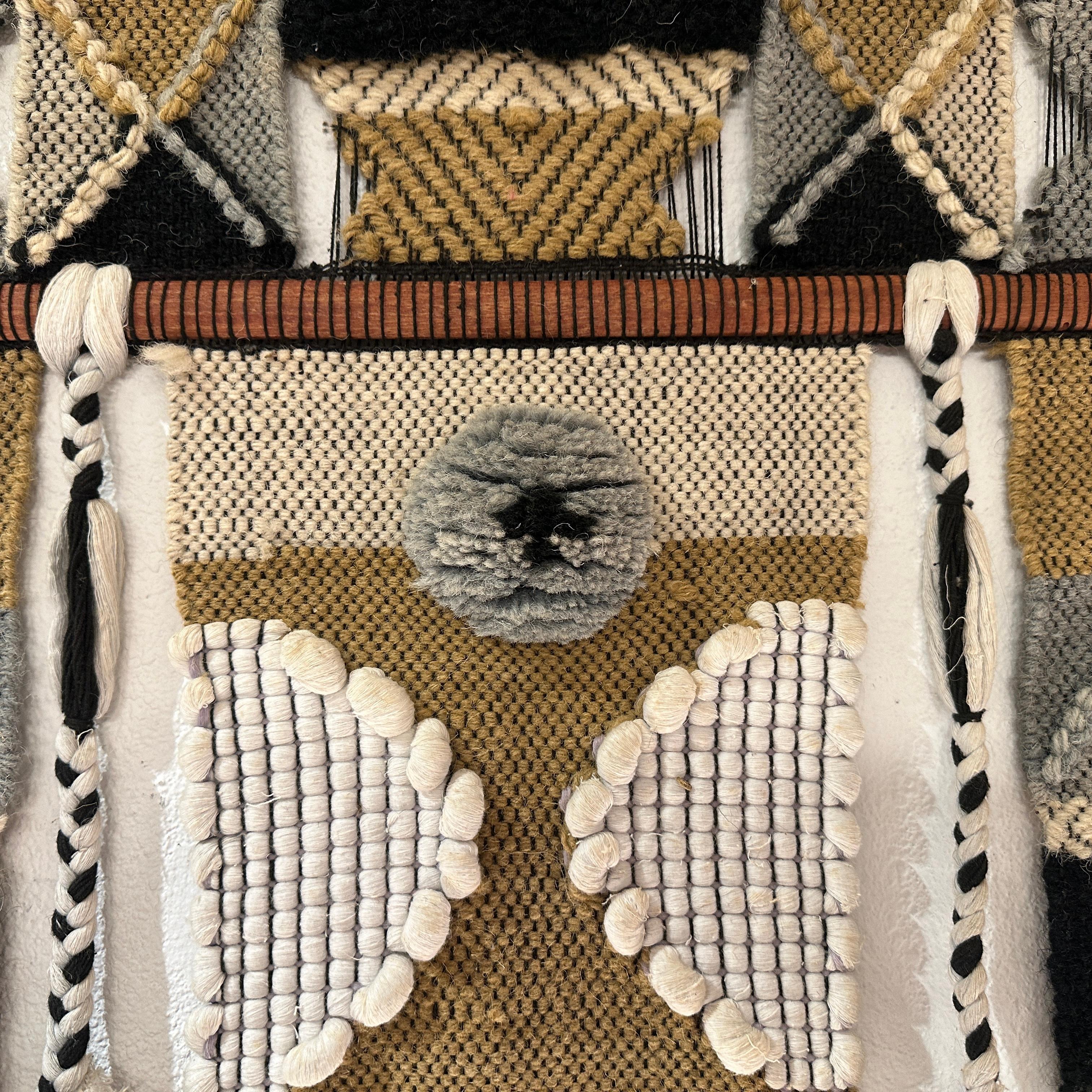 Hand-Woven Don Freedman Fiber Art Weaving Wall Decor, ca 1970s