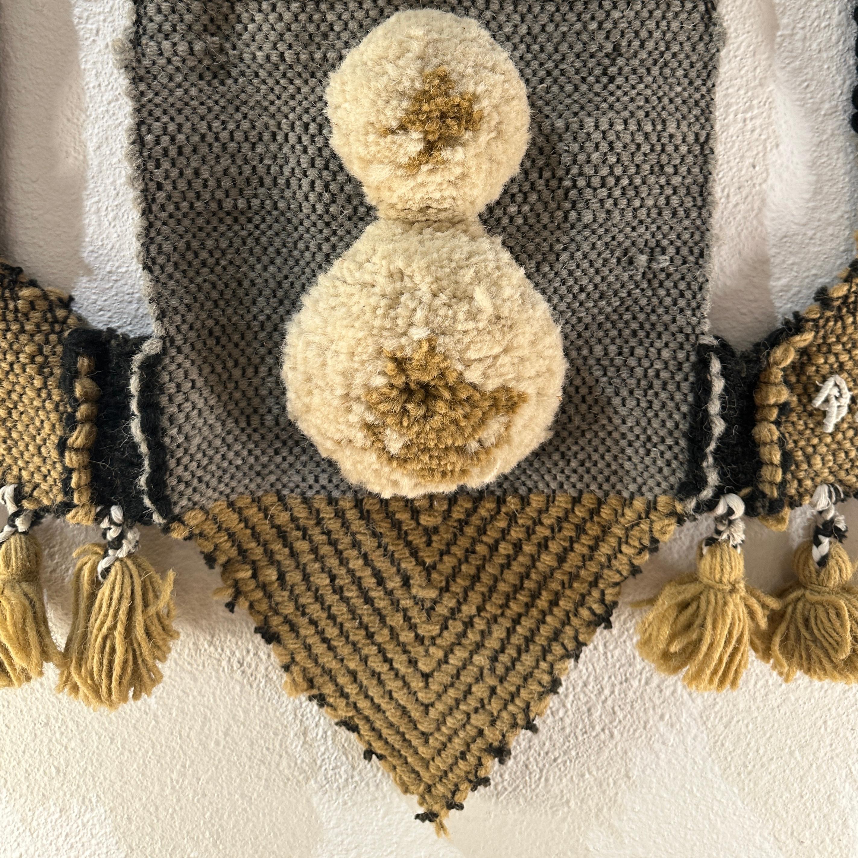 Don Freedman Fiber Art Weaving Wall Decor, ca 1970s In Good Condition In Cathedral City, CA