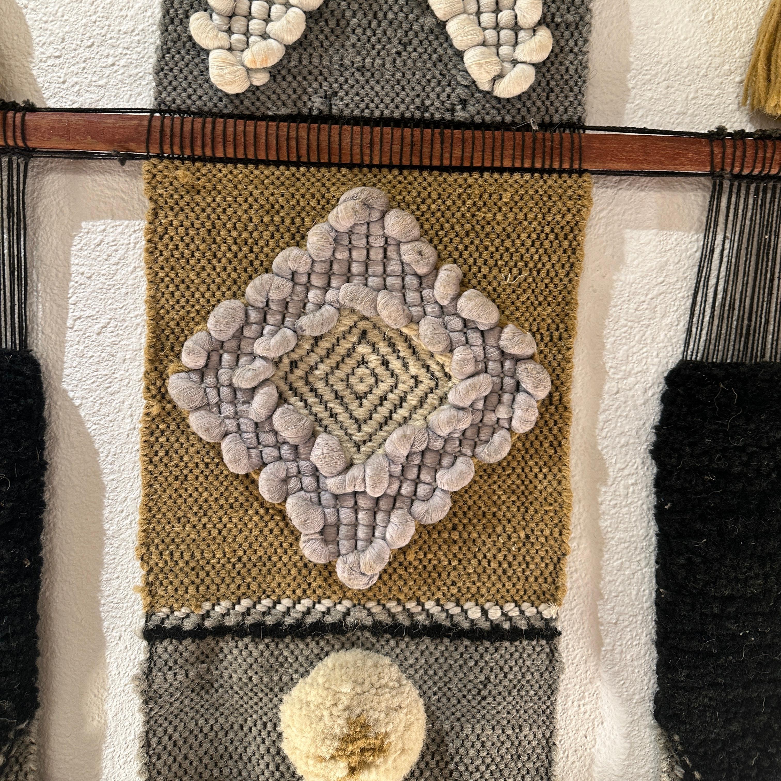 Late 20th Century Don Freedman Fiber Art Weaving Wall Decor, ca 1970s