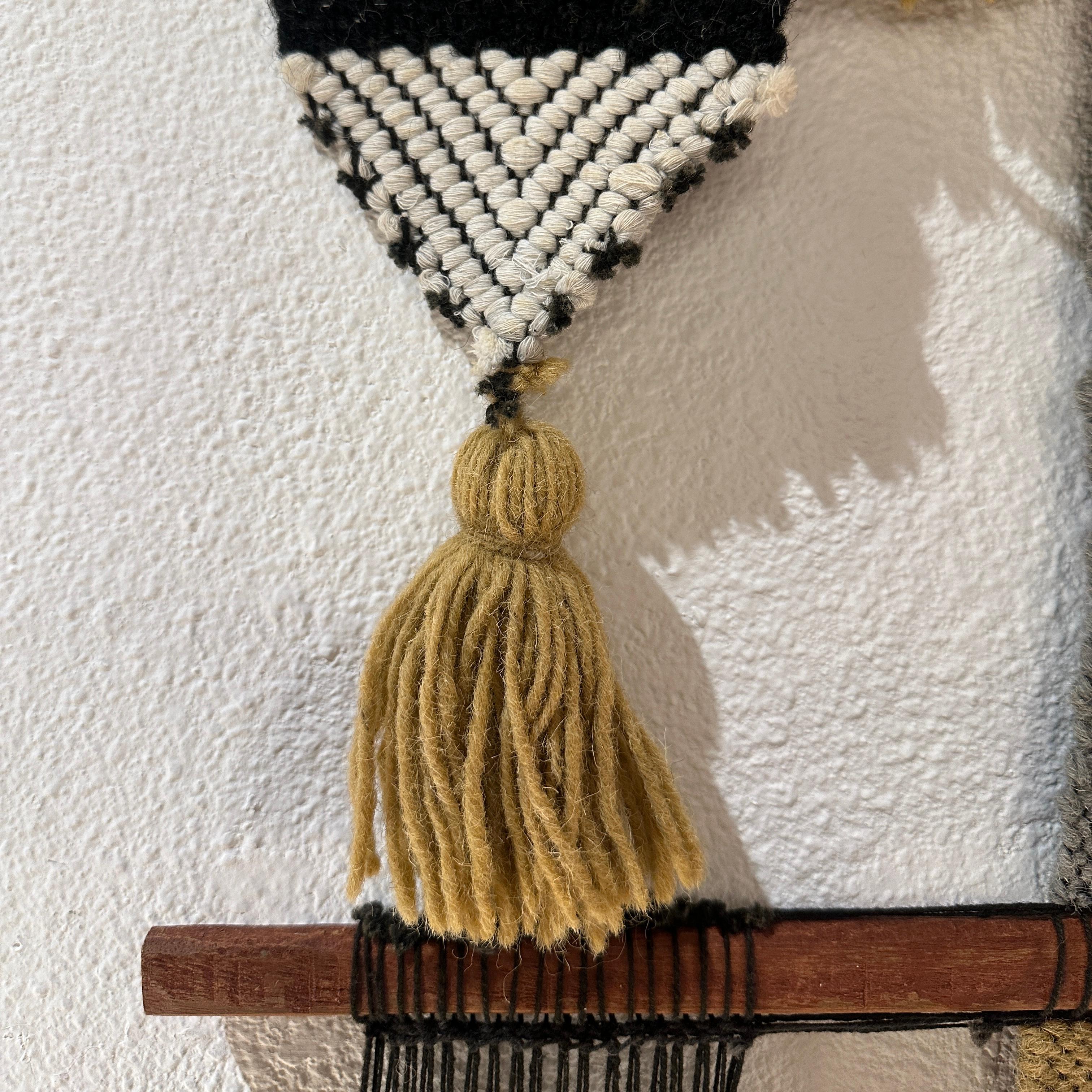 Don Freedman Fiber Art Weaving Wall Decor, ca 1970s 1
