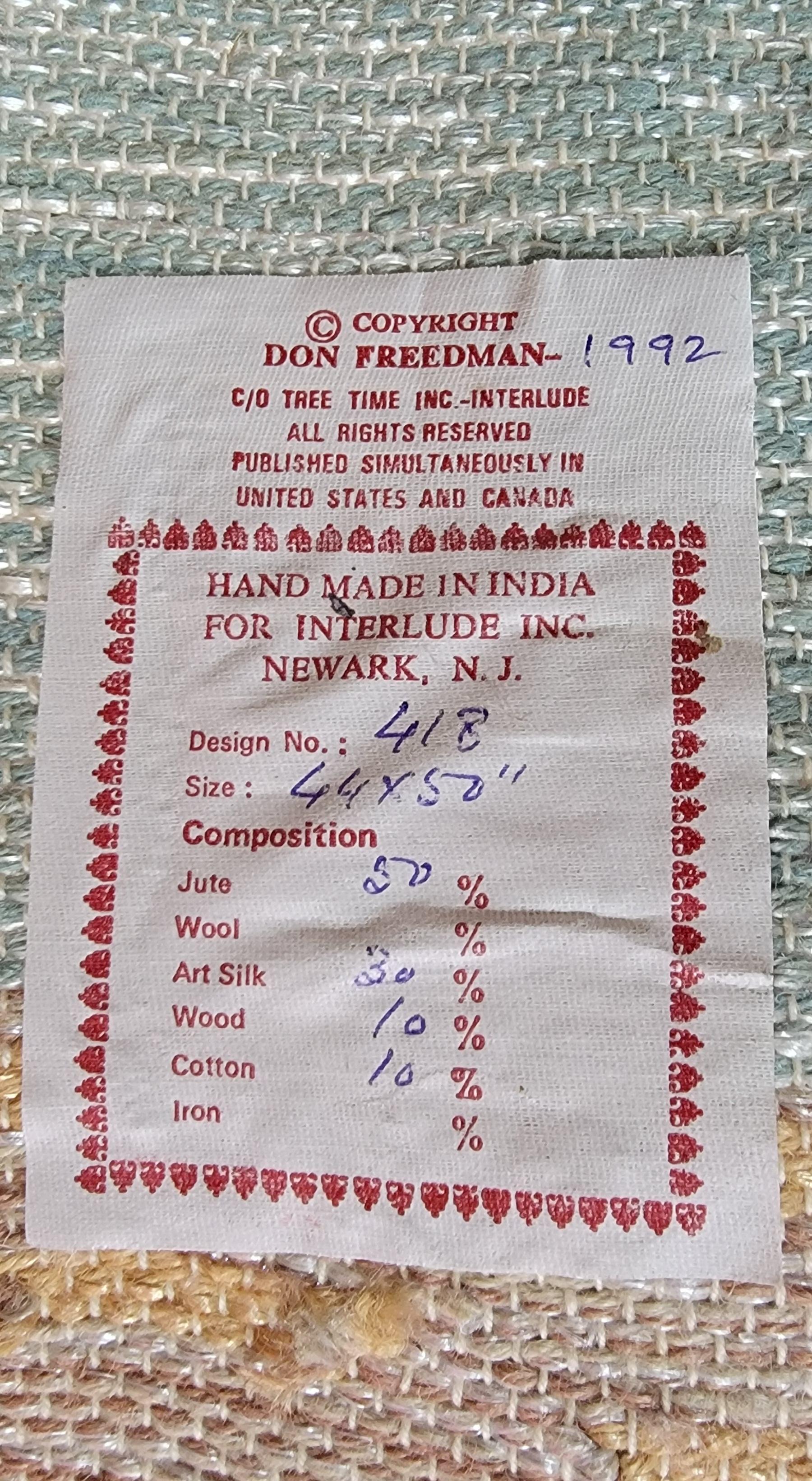Hand-Woven Don Freedman Woven Textile Wall Art Heron's