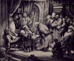 Original Bleistift signierte Lithographie von Don Freeman, Guss für ein Character