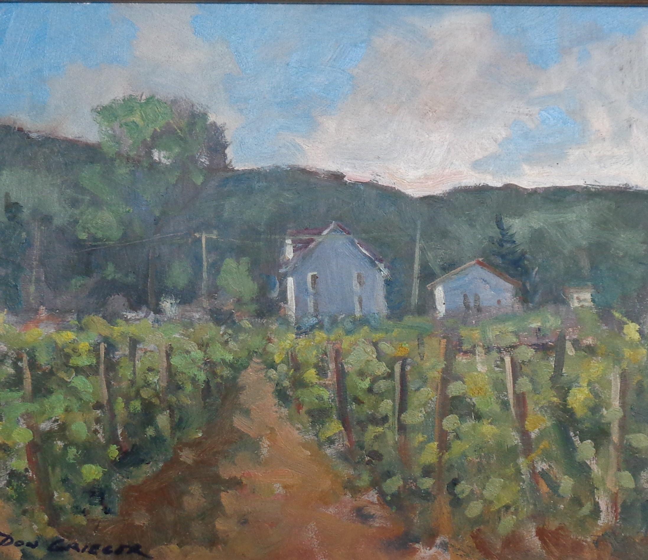Artista estadounidense Don Grieger Bodega Paisaje Pintura al óleo Club Salmagundi - Painting de Don Griegar
