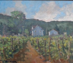 American Artist Don Grieger Winery Landscape Oil Painting Salmagundi Club