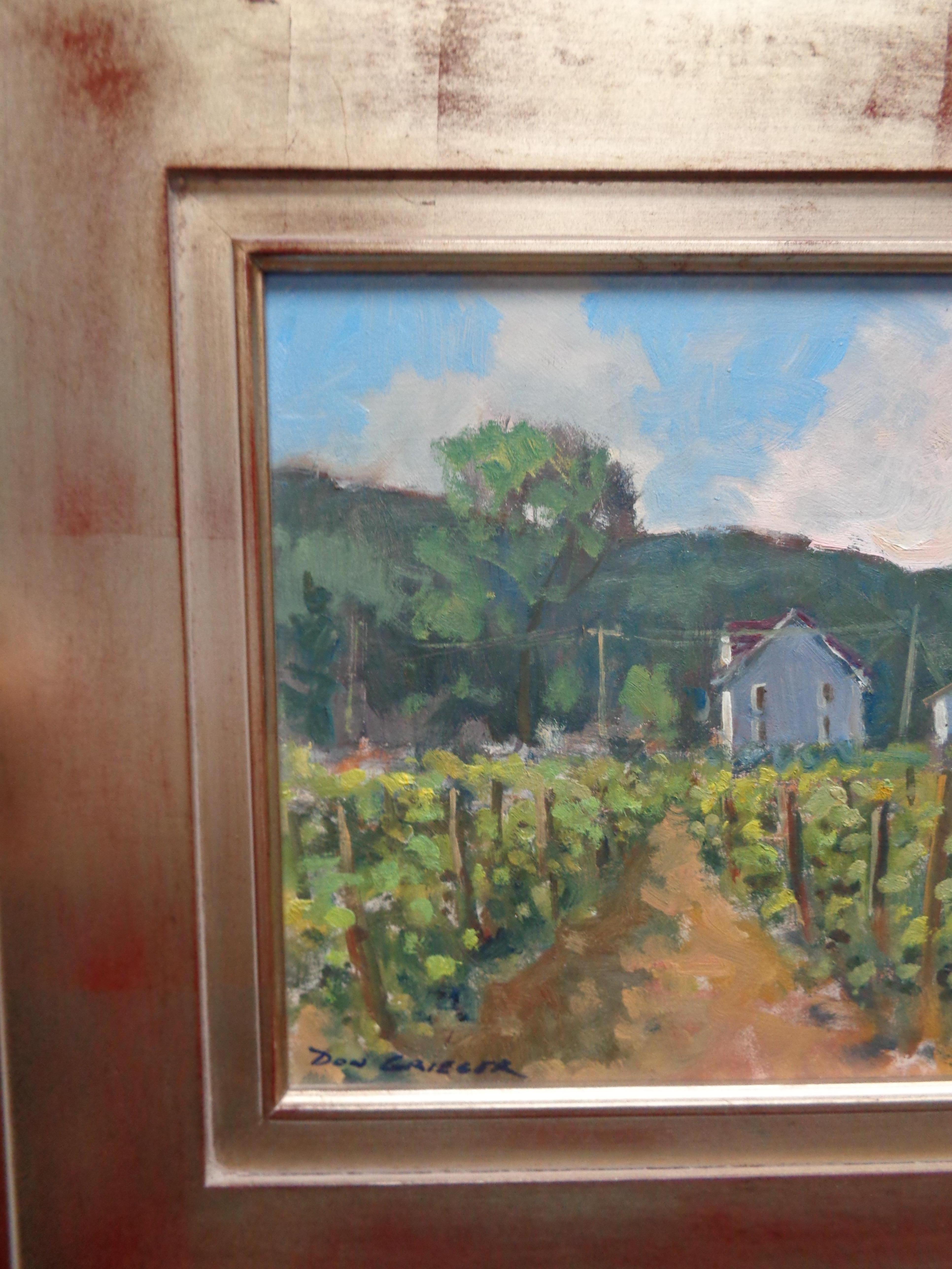  American Artist Don Grieger Winery Landscape Oil Painting Salmagundi Club  For Sale 1