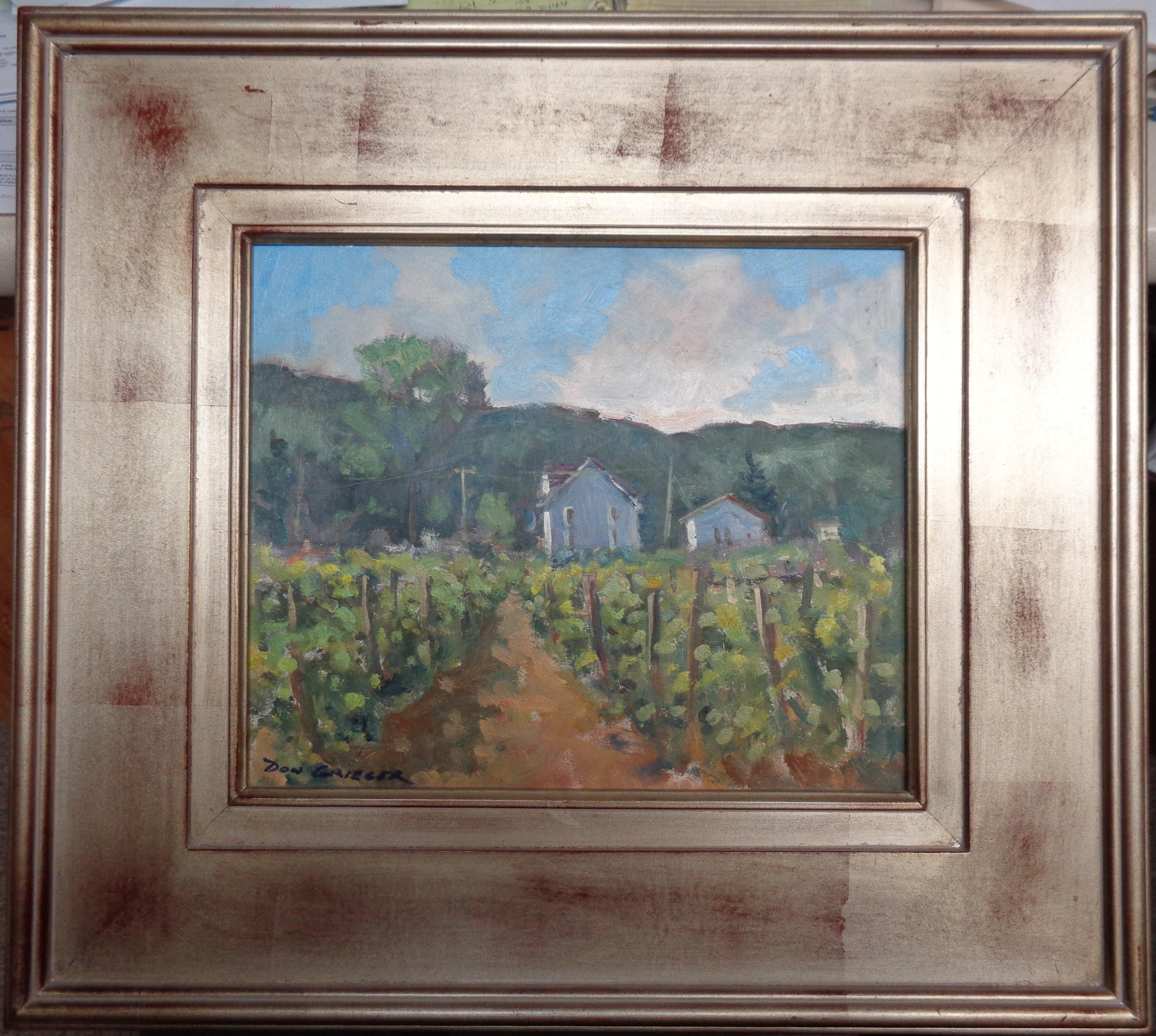 Don Griegar Landscape Painting -  American Artist Don Grieger Winery Landscape Oil Painting Salmagundi Club 