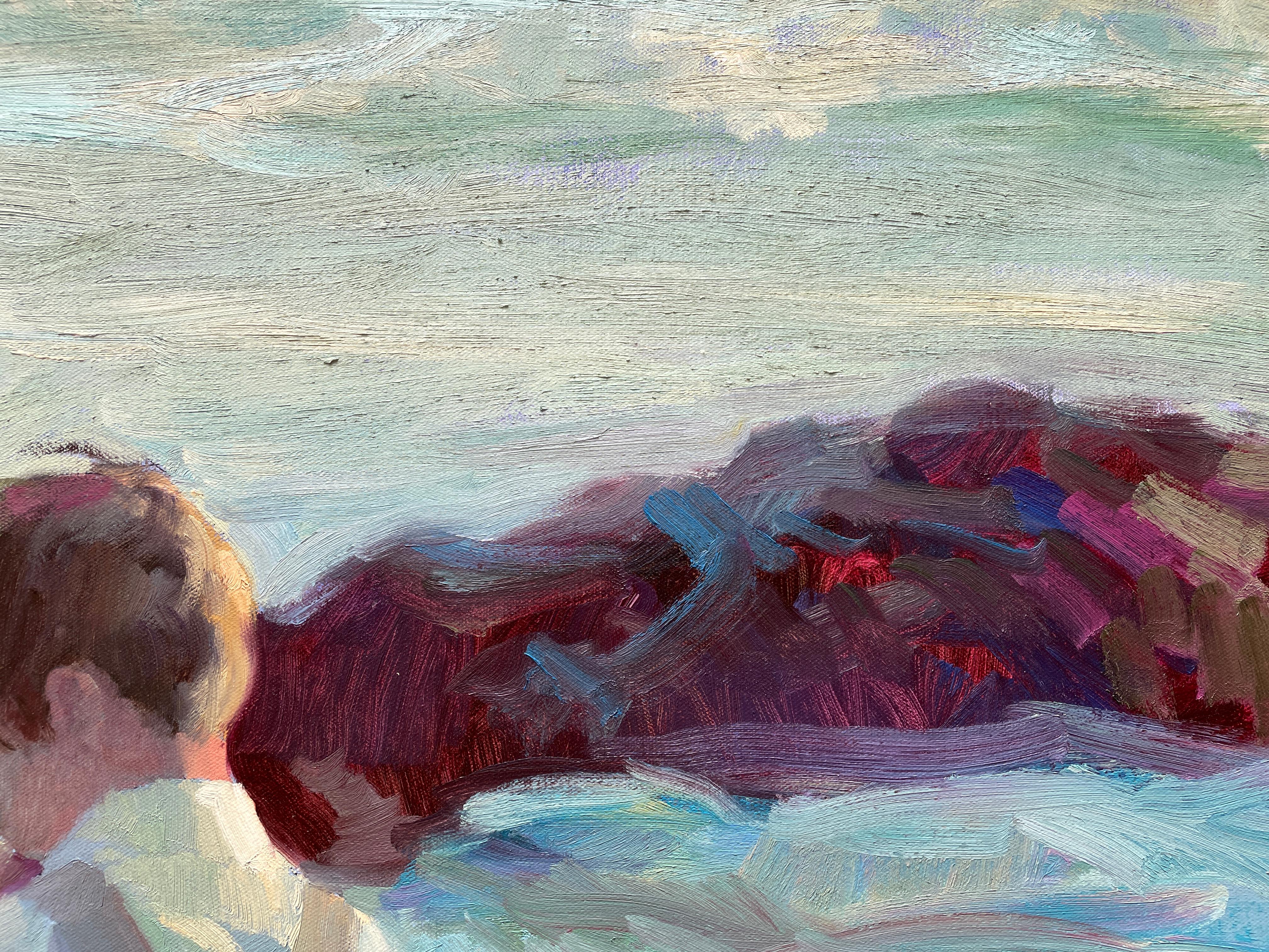 Madre e hijo en la playa