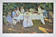 Vintage "Family Reunion" Large original color serigraph