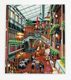 Don Jacot Trapper's Alley Gouache on Board Framed Photo Realistic Painting