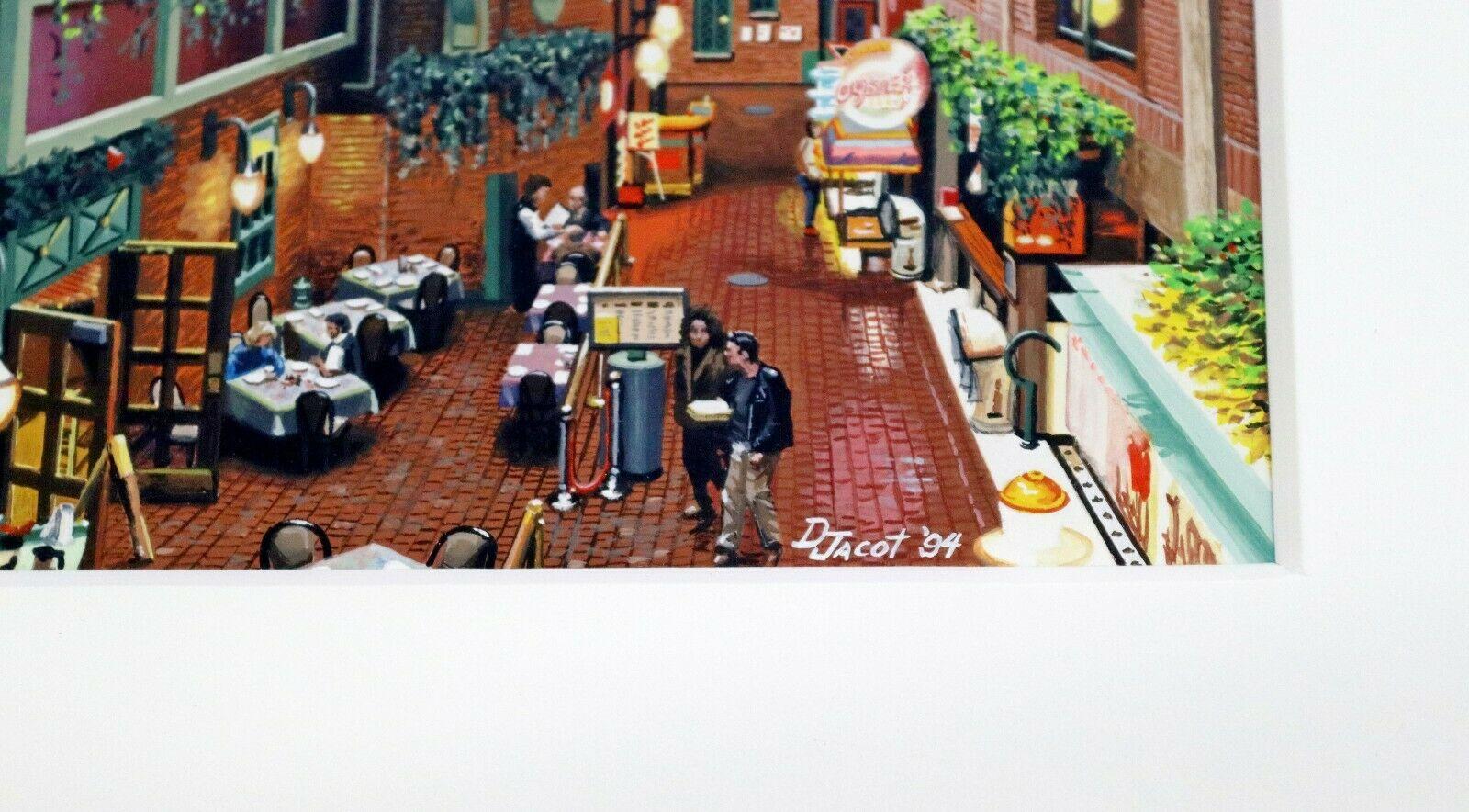 Don Jacot Trapper's Alley Guache sobre tabla Foto enmarcada Pintura realista en Bueno estado para la venta en Keego Harbor, MI