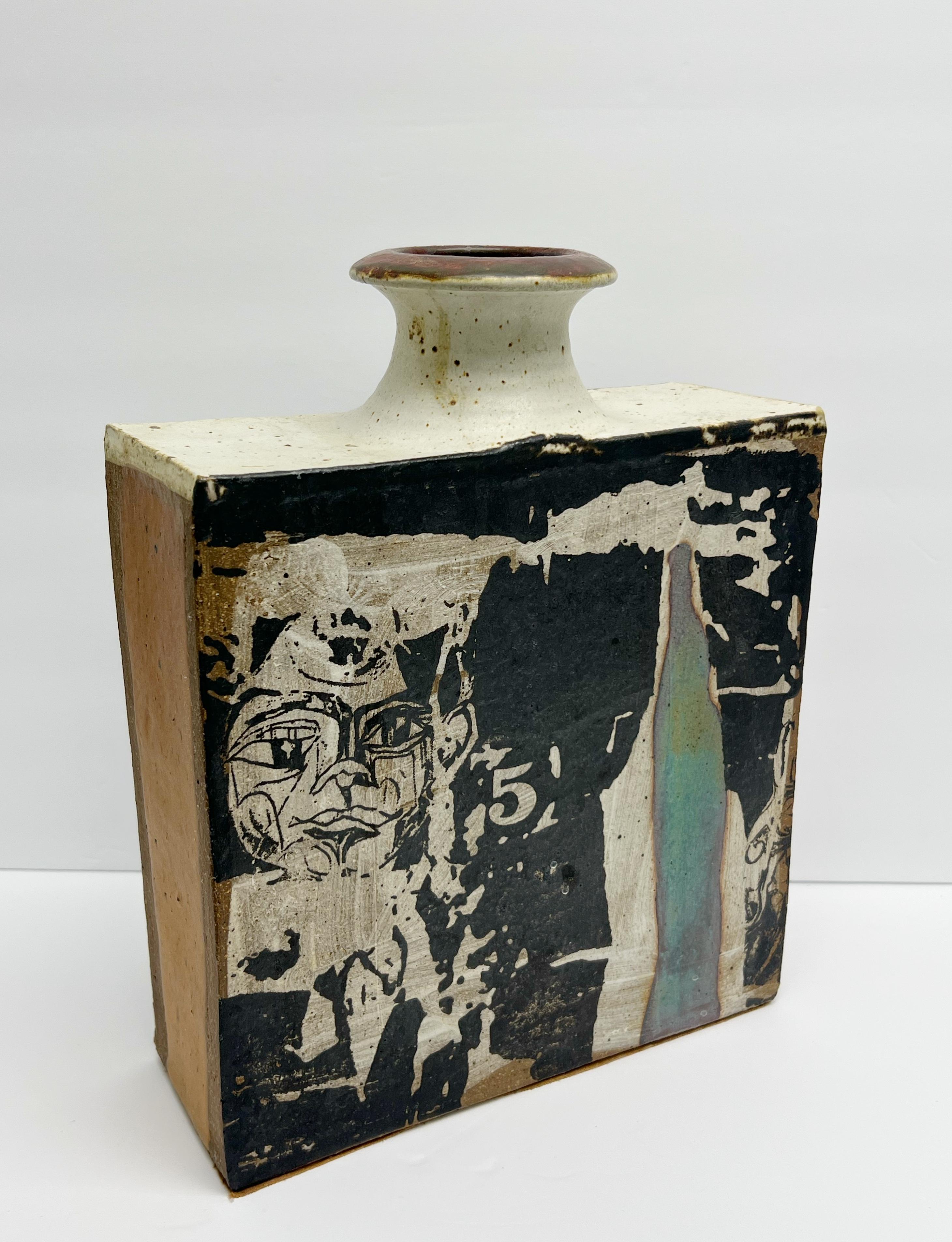 Don Johns Vaso grande in ceramica Graphic Pottery in vendita 2