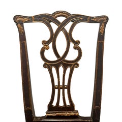 “Don José” Style Polychromed Chair with Gilt Details, Portugal, 18th Century