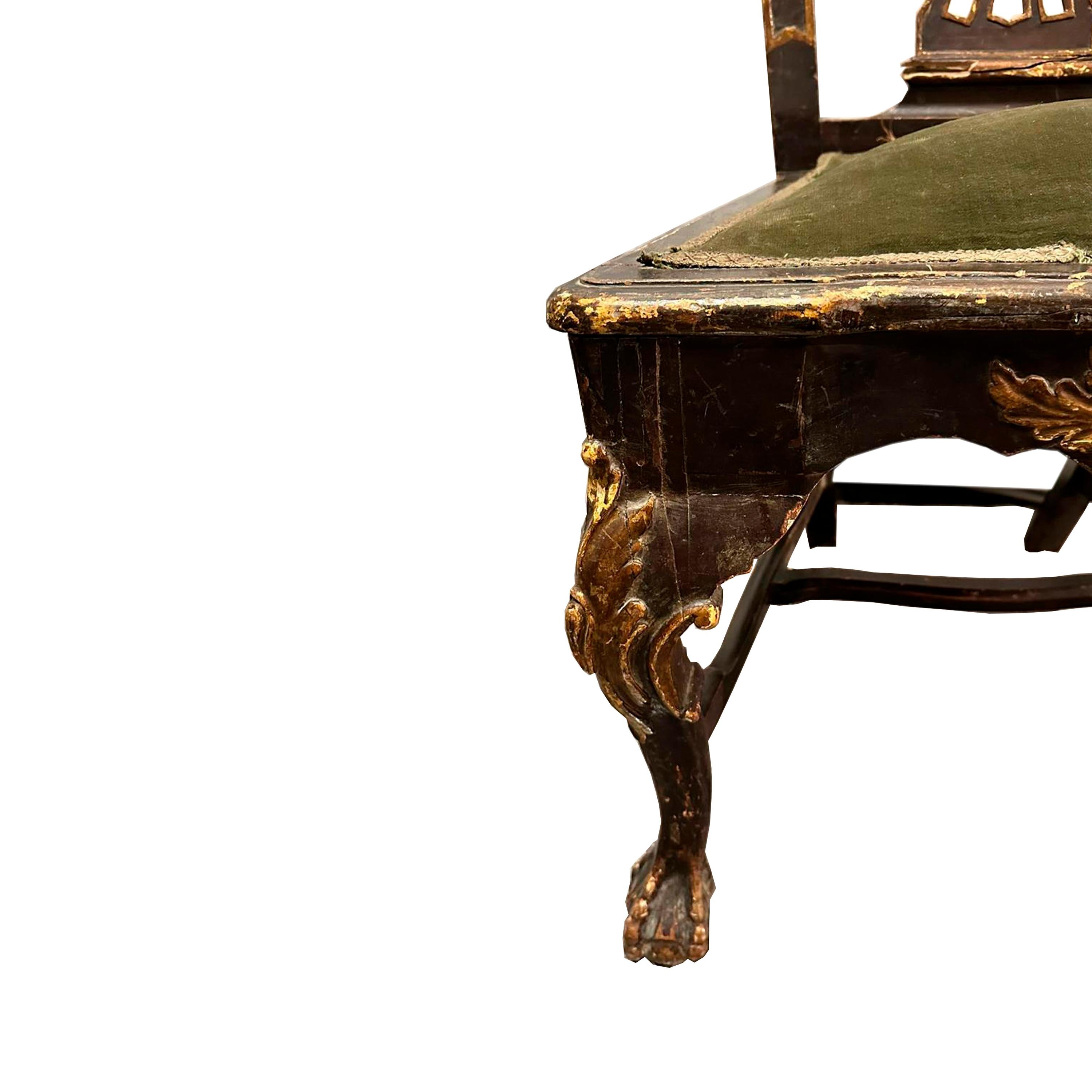 Portugais Chaise polychrome de style « Don Jose », Portugal, 18e siècle. en vente