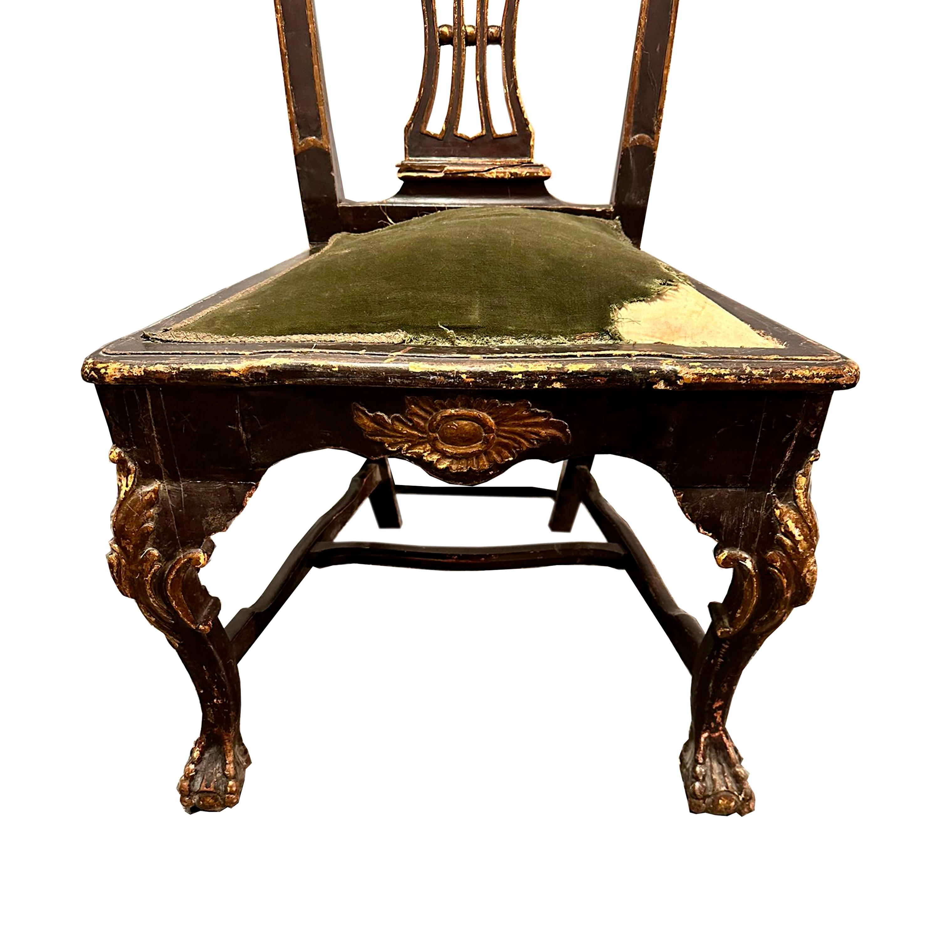 Chaise polychrome de style « Don Jose », Portugal, 18e siècle. Bon état - En vente à Madrid, ES